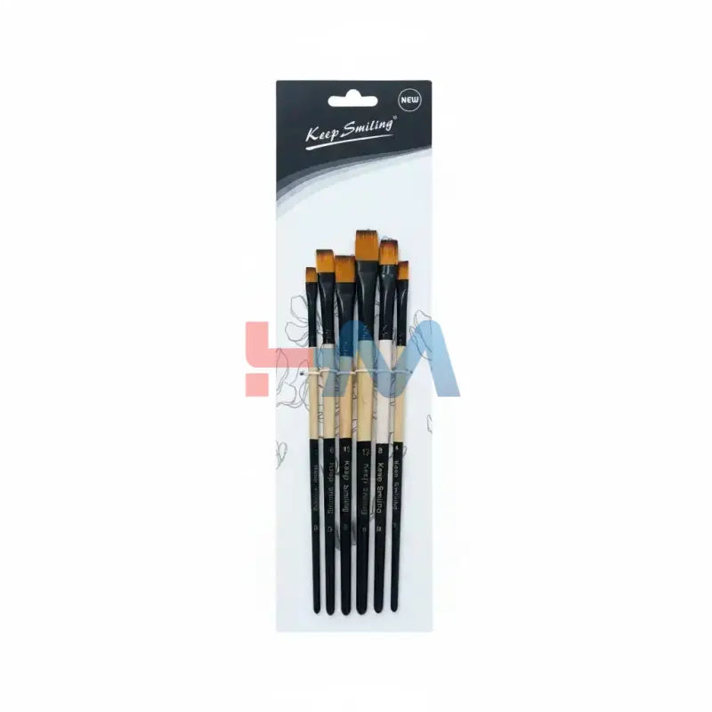 Keep Smiling Artist Brushes Set -6Pc