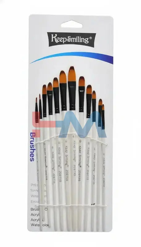 Keep Smiling Artist Brushes Set -12Pc