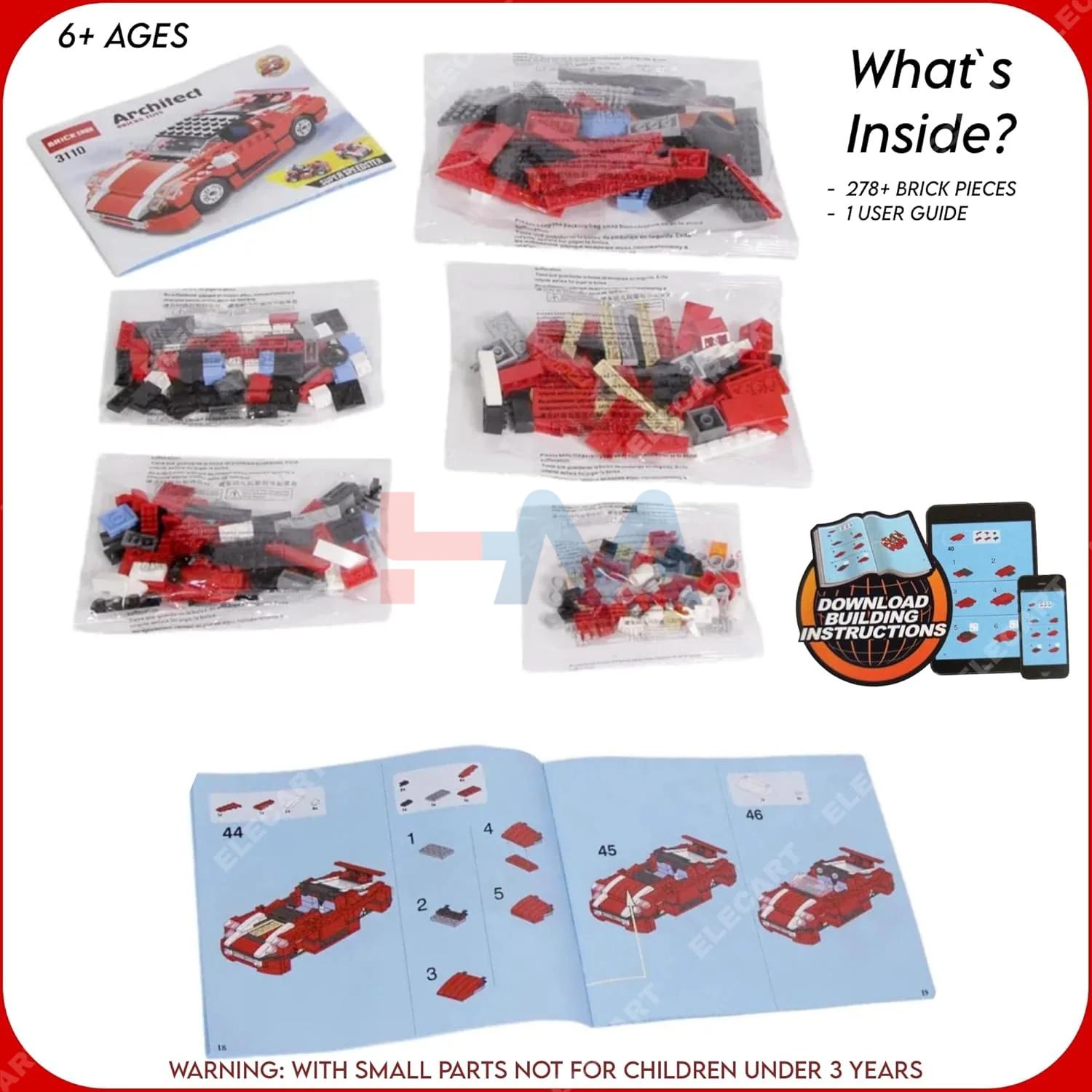 Architect Bricks Toys Building Blocks 3110 Set 278+PCS