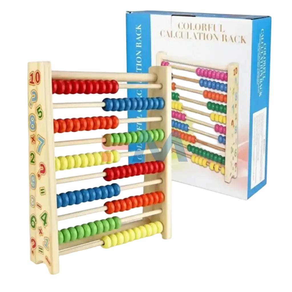 Abacus Calculating Wooden 10 Row Toy