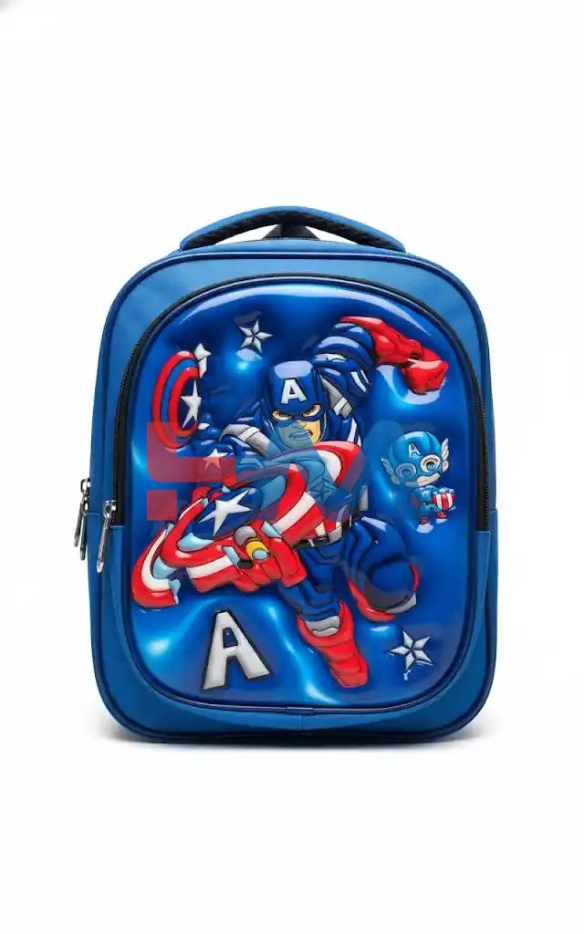 Blue Captain America Kid BackPack (12 Inch)