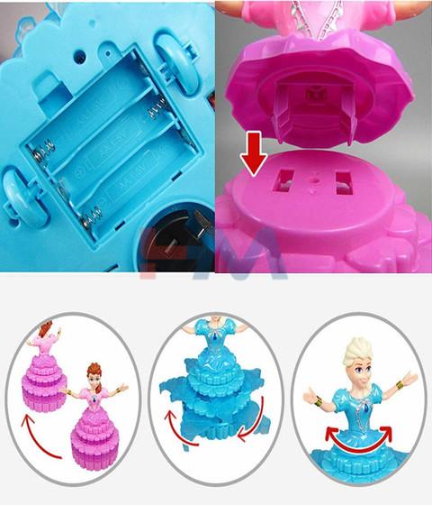 Beautiful Rotating Princess Doll Light and Music(MultiColor)