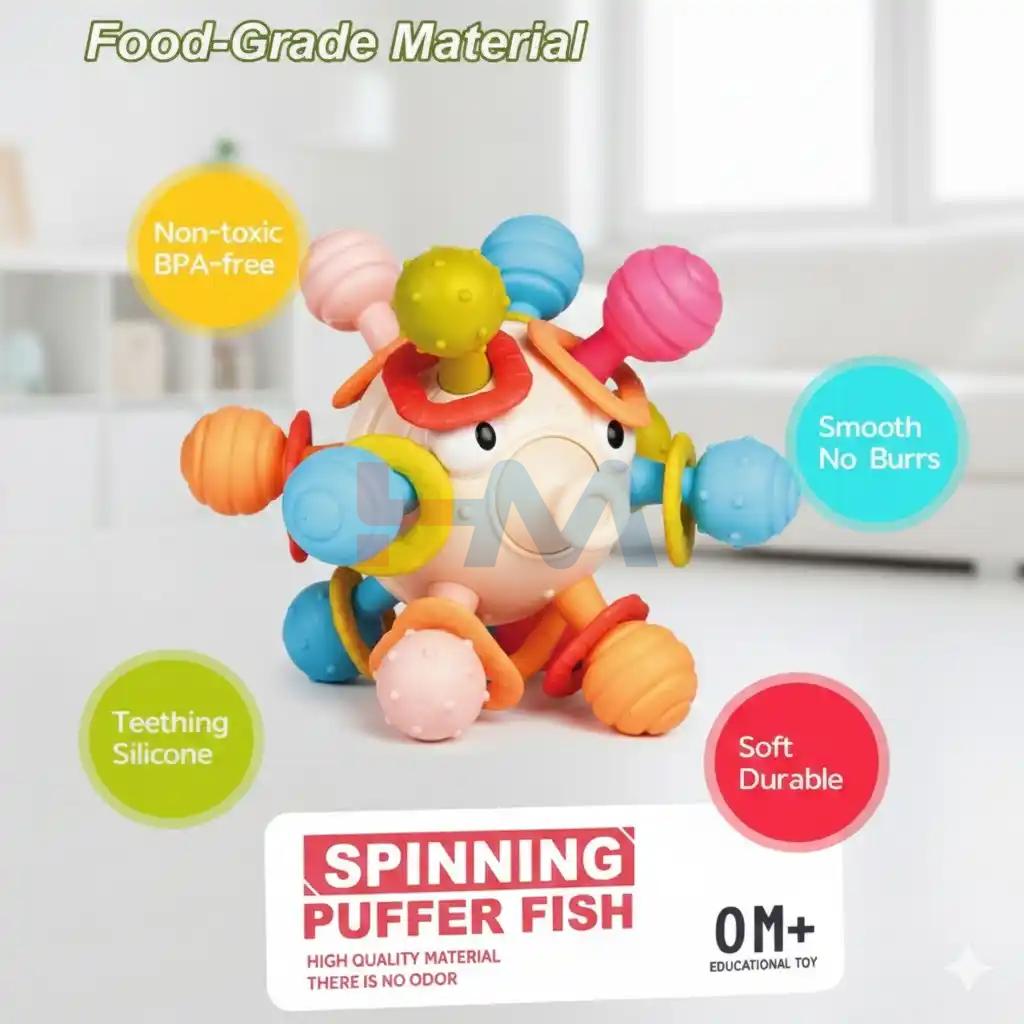 Baby Sensory Fun Spining Puffer Fish