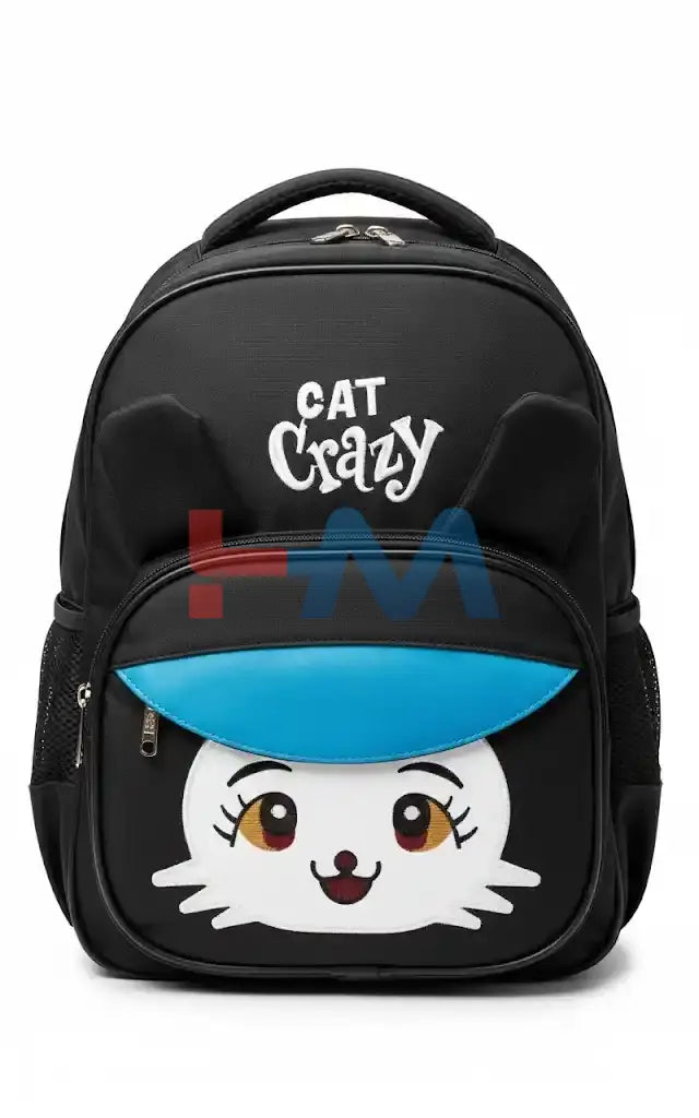 CAT Crazy Kid Black BackPack (16 Inch)