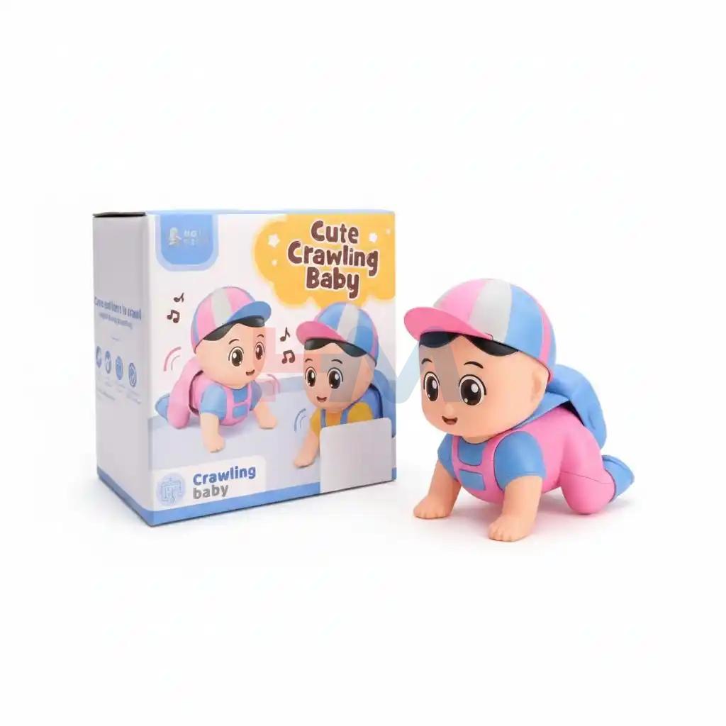 Interactive Crawling Baby Toy with Music, Sound Effects, and LED Lights