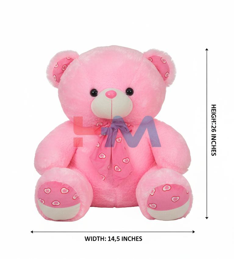 Cute Pink Stuffed Teddy Bear Toy