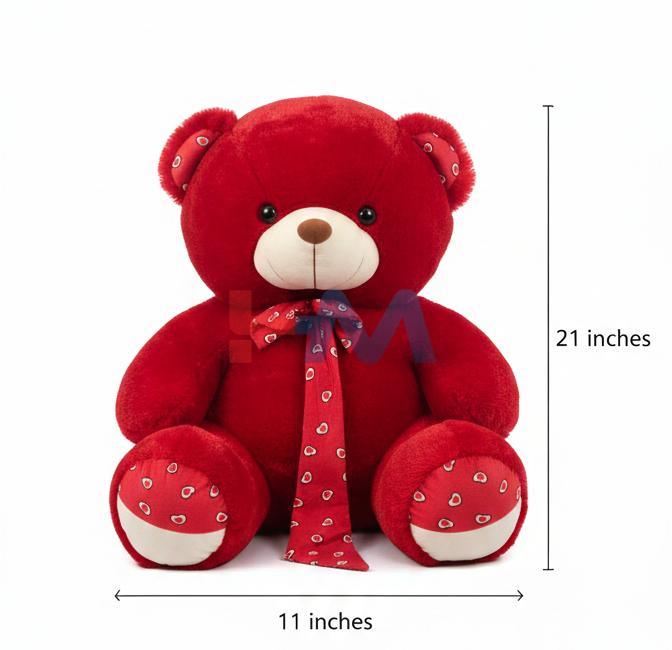 Cute Red Stuffed Teddy Bear Toy