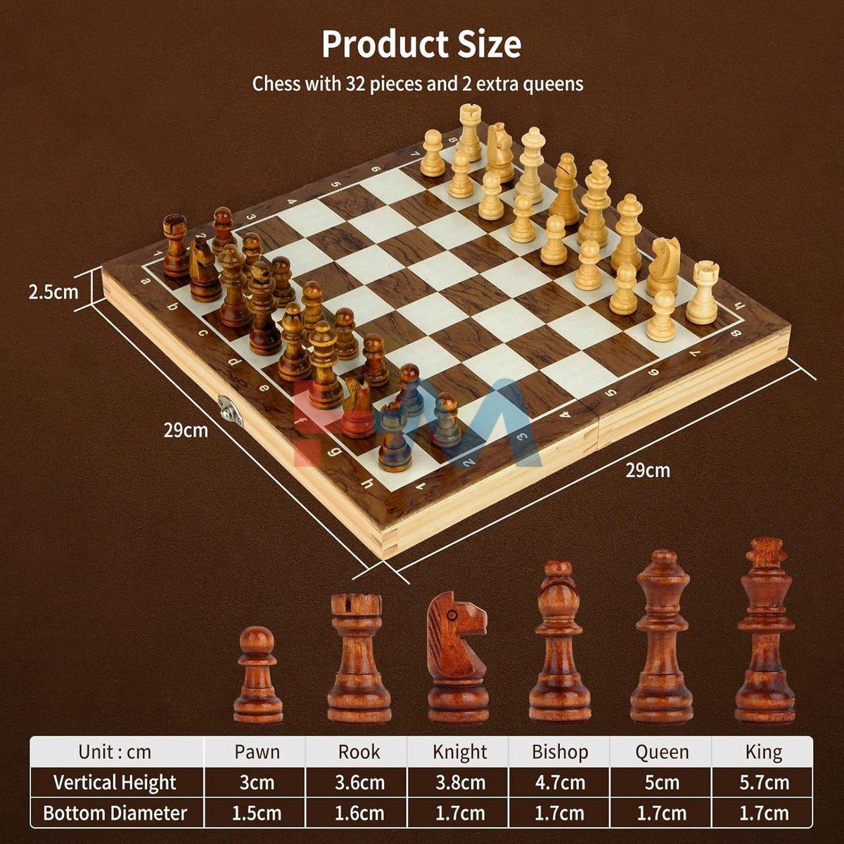 Chess Wooden Magnetic Wtih Folding