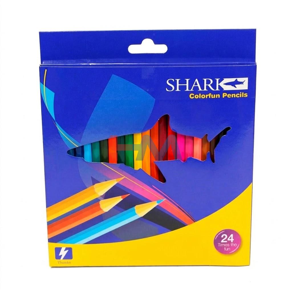 Shark Thunder Color Pencil Full Size 24 Pc