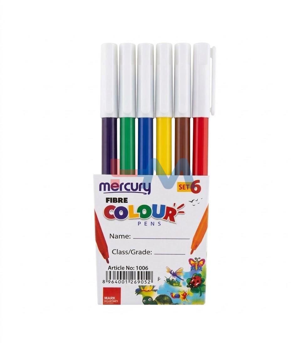 Mercury Fiber Multi Color Markers Pack of 6