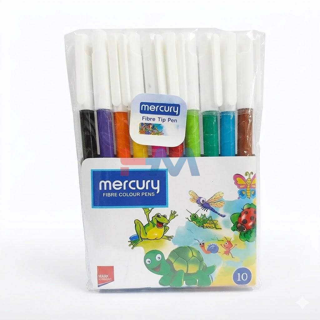 Mercury Fiber Multi Color Markers Pack of 10