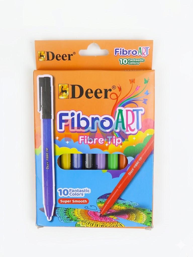 Deer Fibro Art Tip Color Marker Pack Of 10