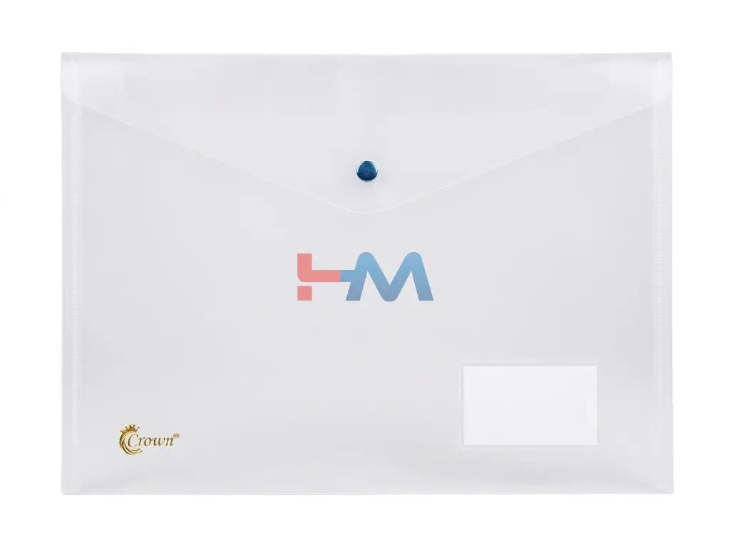 White Transparent Legal Size Button Folder Best Quality