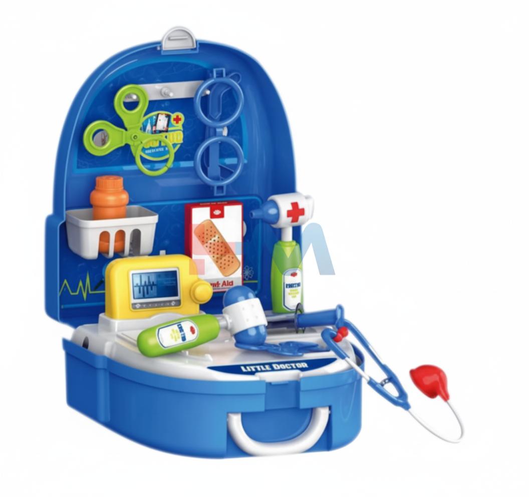 Interactive Little Doctor Medical Suitcase/Backpack For Kids - 18 Pcs