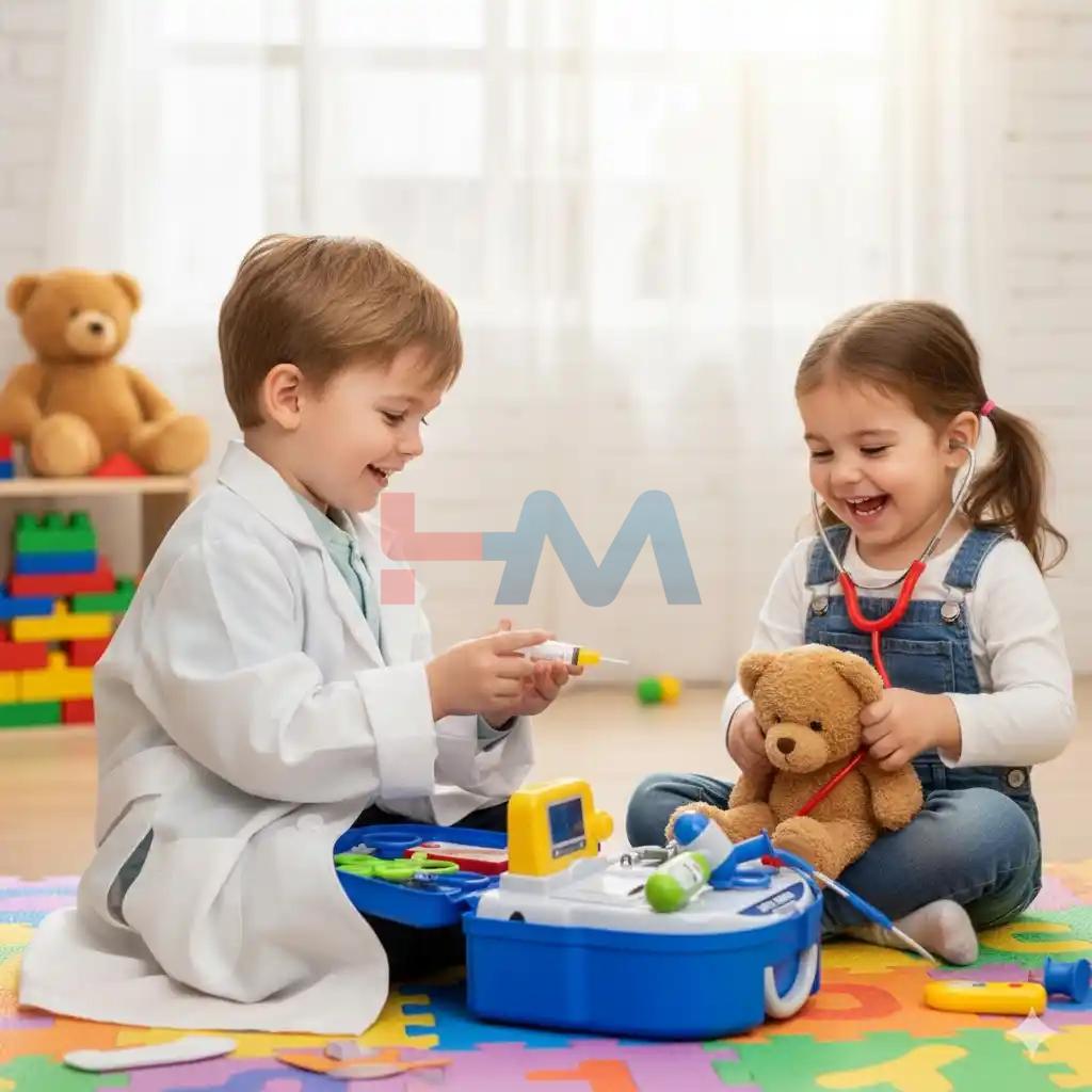 Interactive Little Doctor Medical Suitcase/Backpack For Kids - 18 Pcs