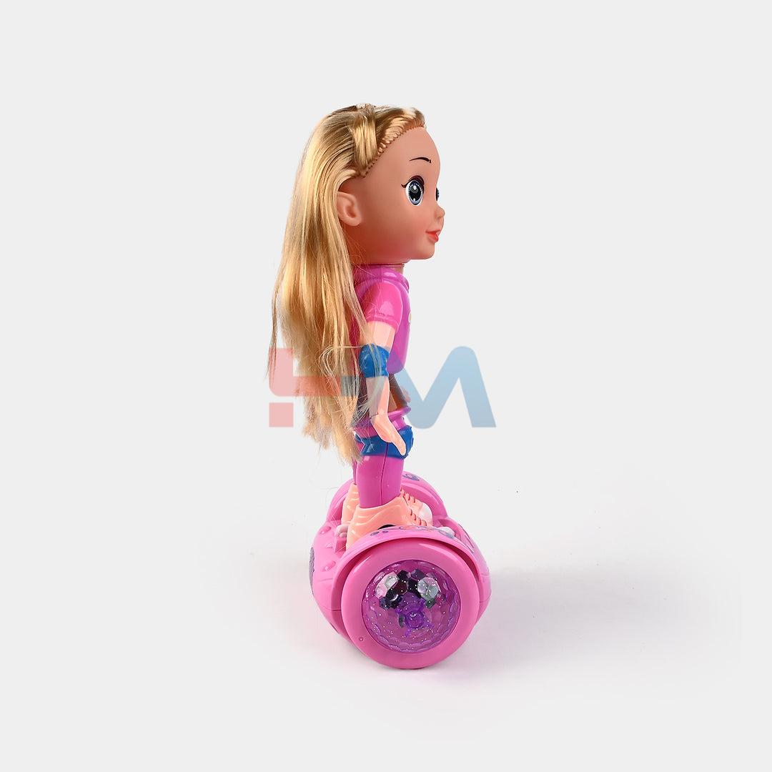 Kids' Interactive Roller Doll with Automatic Rotation and Flashing Wheels – Best Gift Toy
