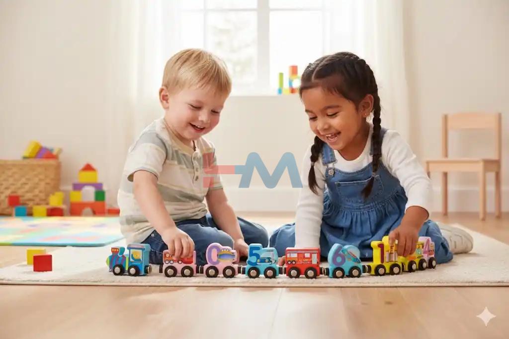 Educational Number Wooden Small Train