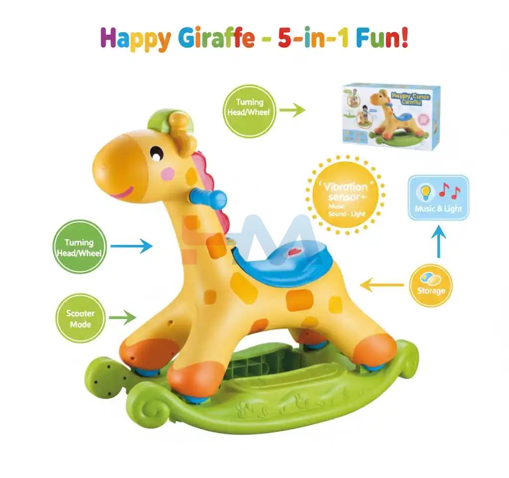 EverGreen Rockin Riding Giraffe - Yellow