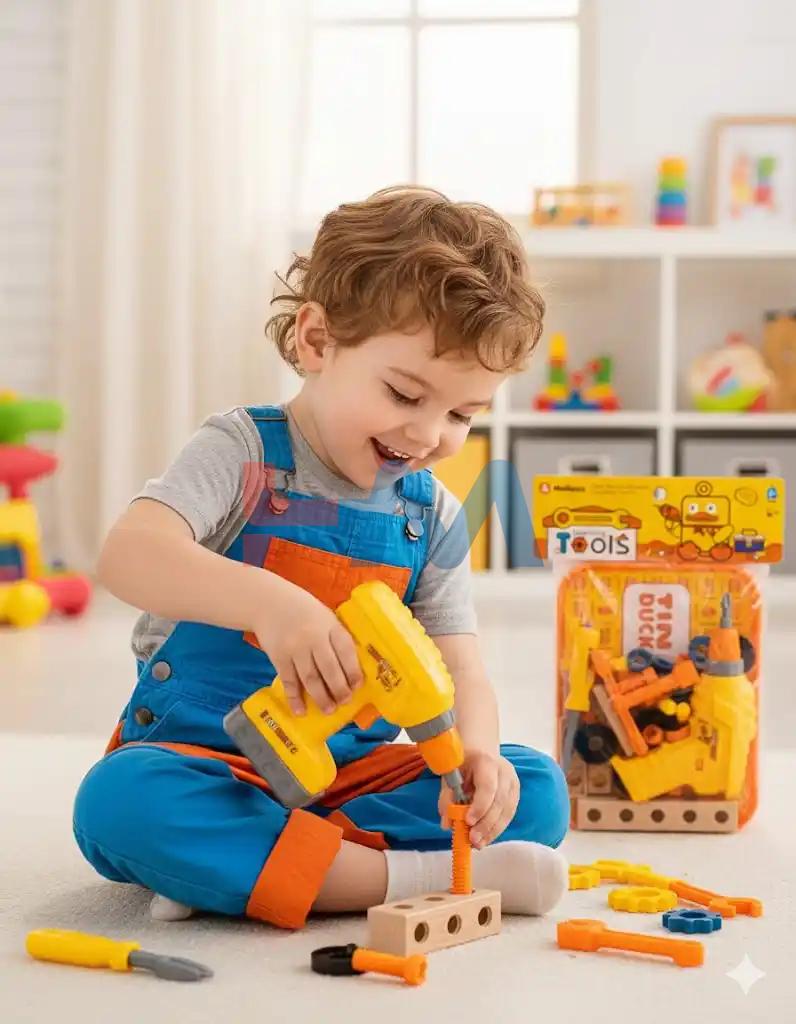 Electric Toy Drill Set Battery Operated