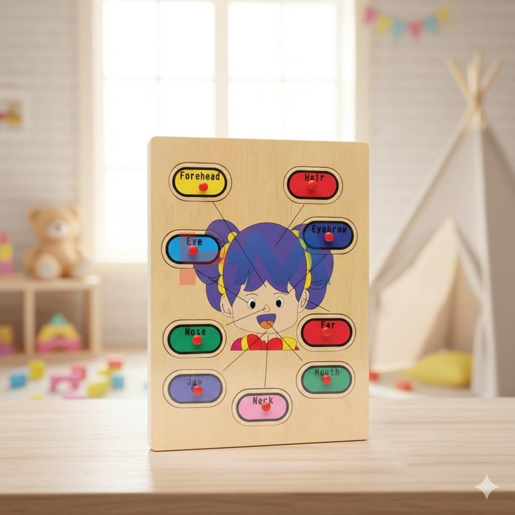 Wooden Puzzle-Learn Body Parts Name and Location