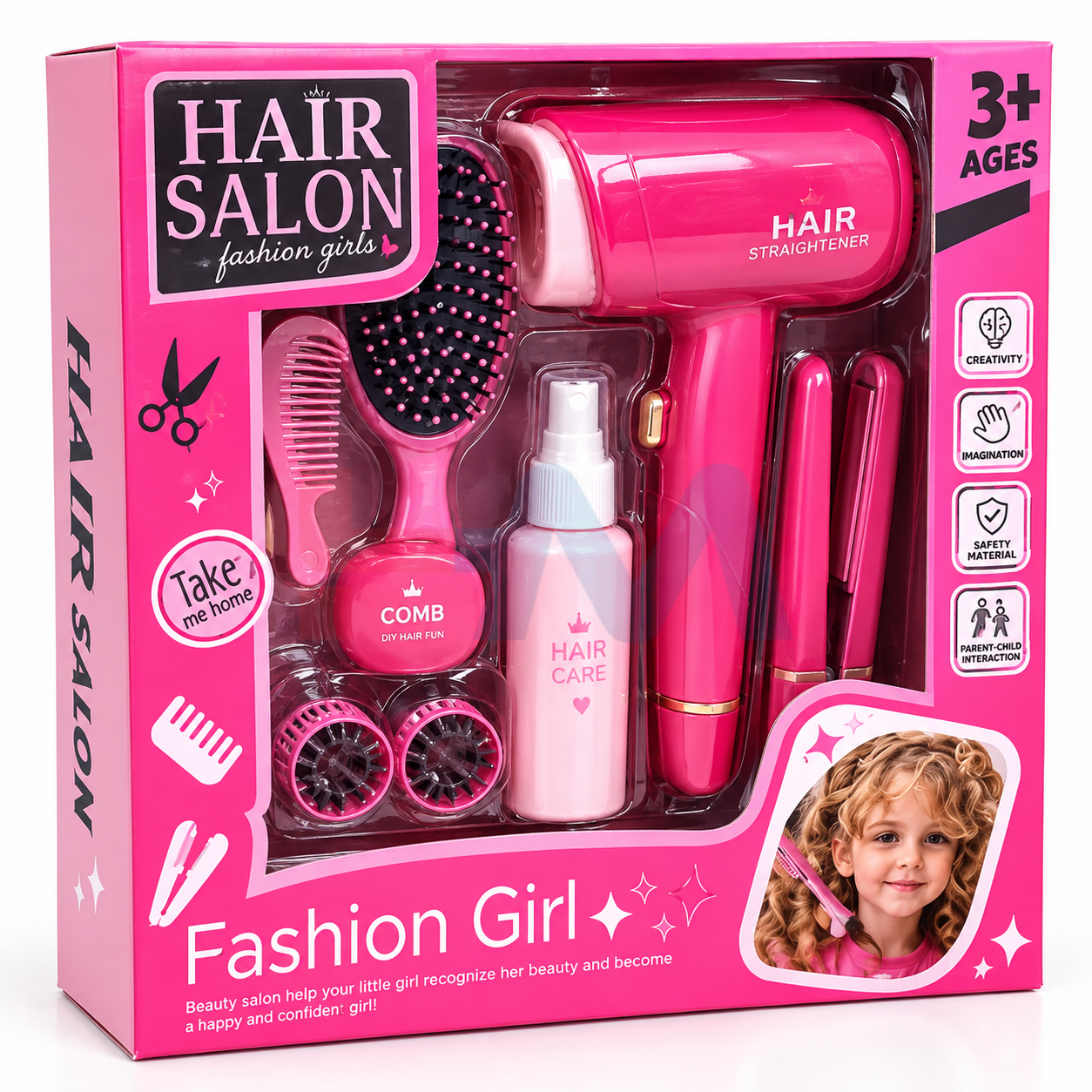 Fashion Girl Hair Styling & Beauty Salon Toy Set