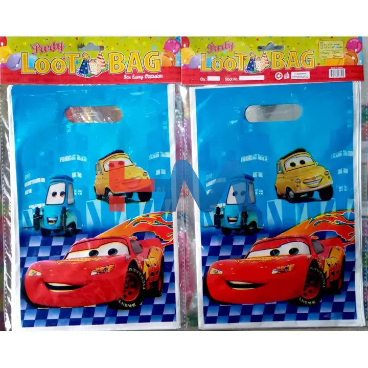 Cartoon Theme Plastic Goddies Bags -10 Pcs