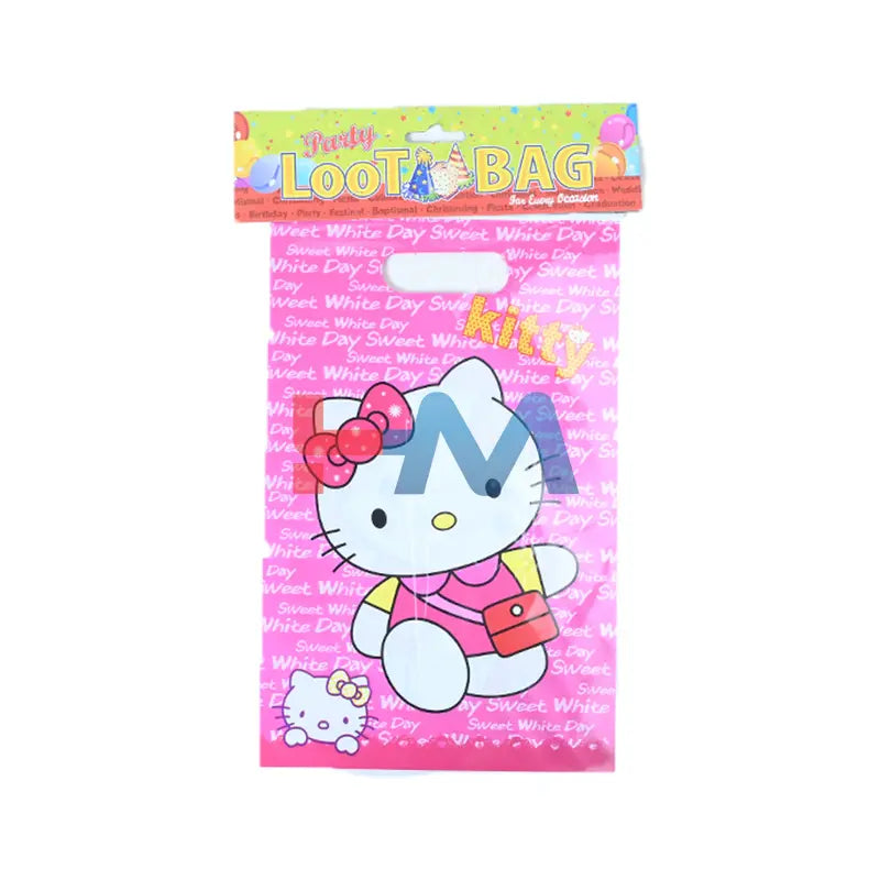 Cartoon Theme Plastic Goddies Bags -10 Pcs