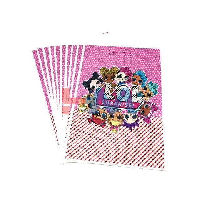 Cartoon Theme Plastic Goddies Bags -10 Pcs