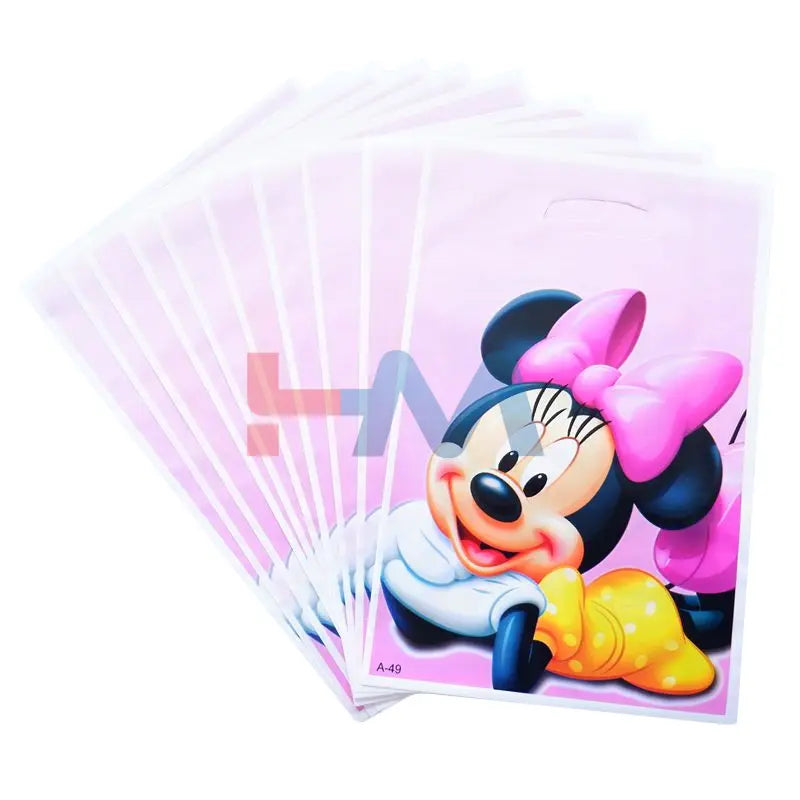 Cartoon Theme Plastic Goddies Bags -10 Pcs