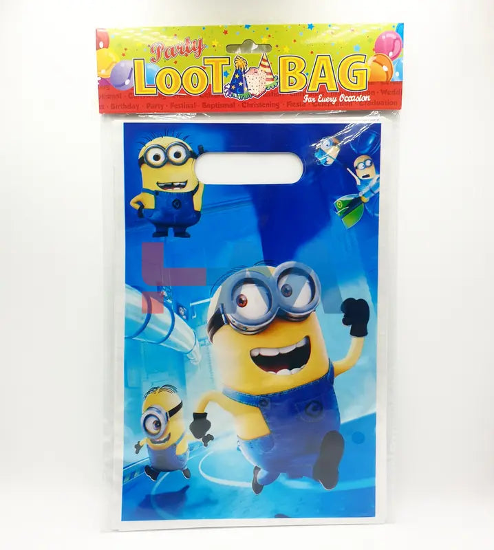Cartoon Theme Plastic Goddies Bags -10 Pcs