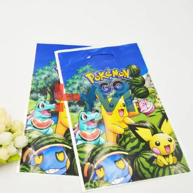Cartoon Theme Plastic Goddies Bags -10 Pcs