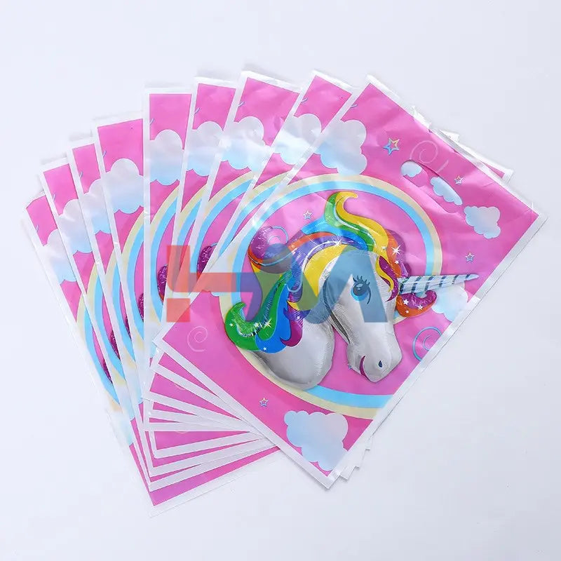 Cartoon Theme Plastic Goddies Bags -10 Pcs
