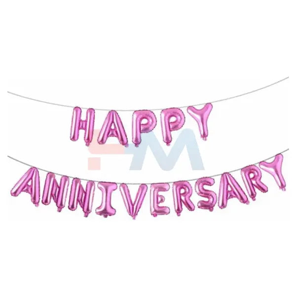 Happy Anniversary Foil Balloons in Multiple Colors