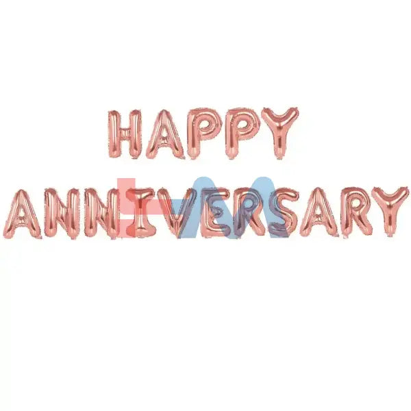 Happy Anniversary Foil Balloons in Multiple Colors