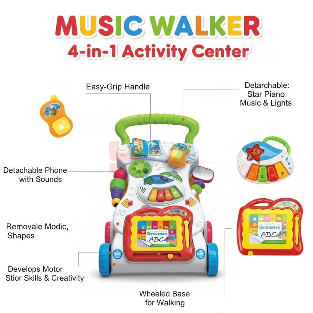 Haunger Baby Musical Activity Walker