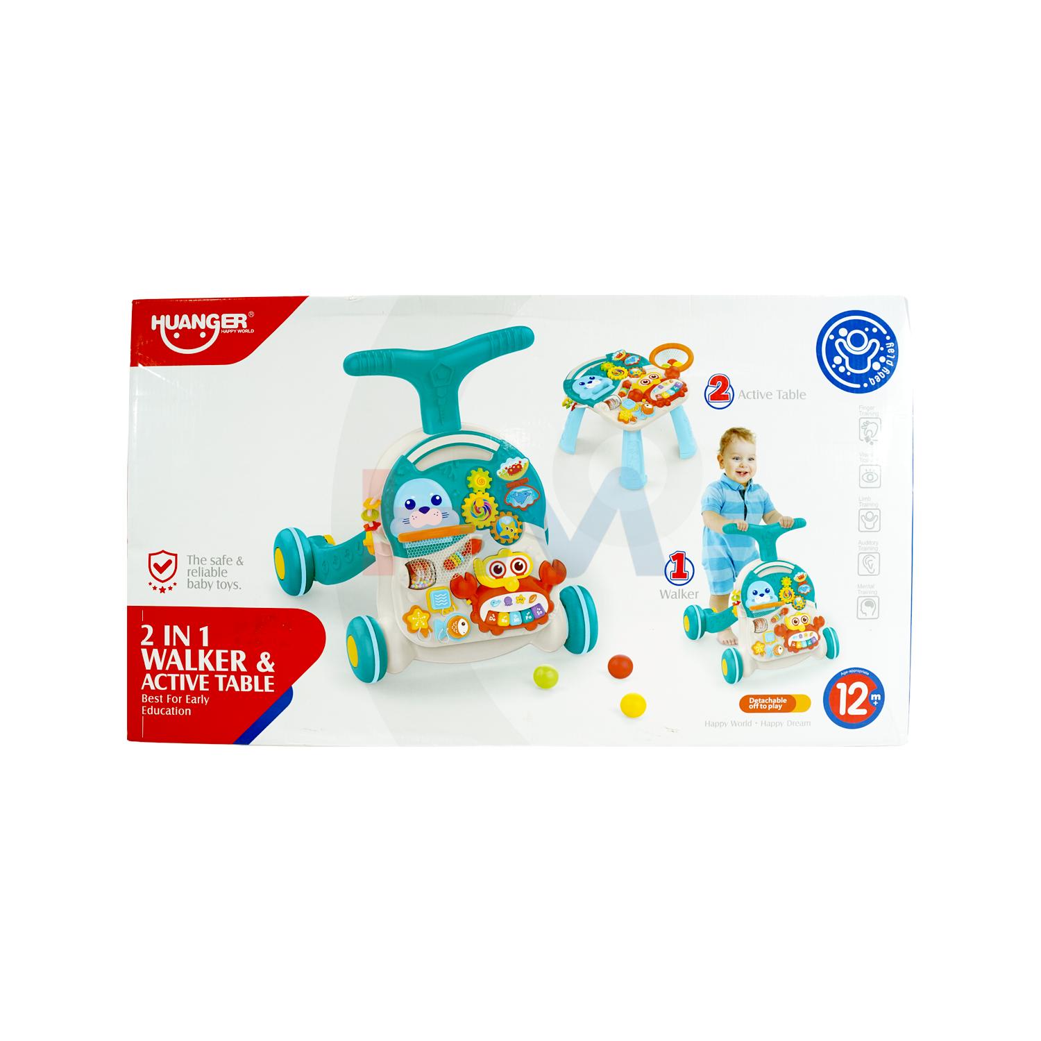 Haunger 2 in 1 Baby Walker & Actve Table