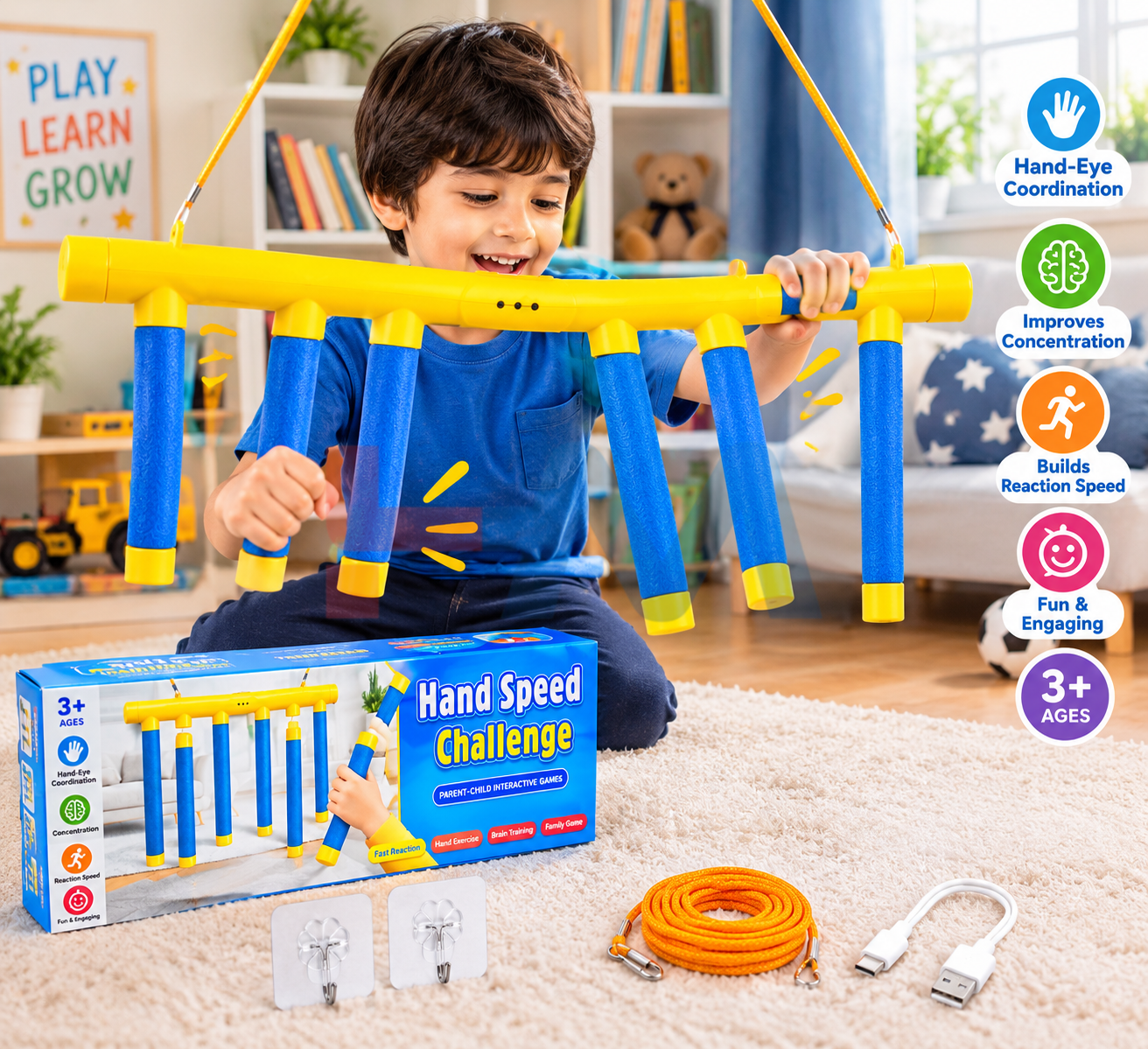 Hand Speed Challenge Game for Kids – Reaction & Reflex Training Toy