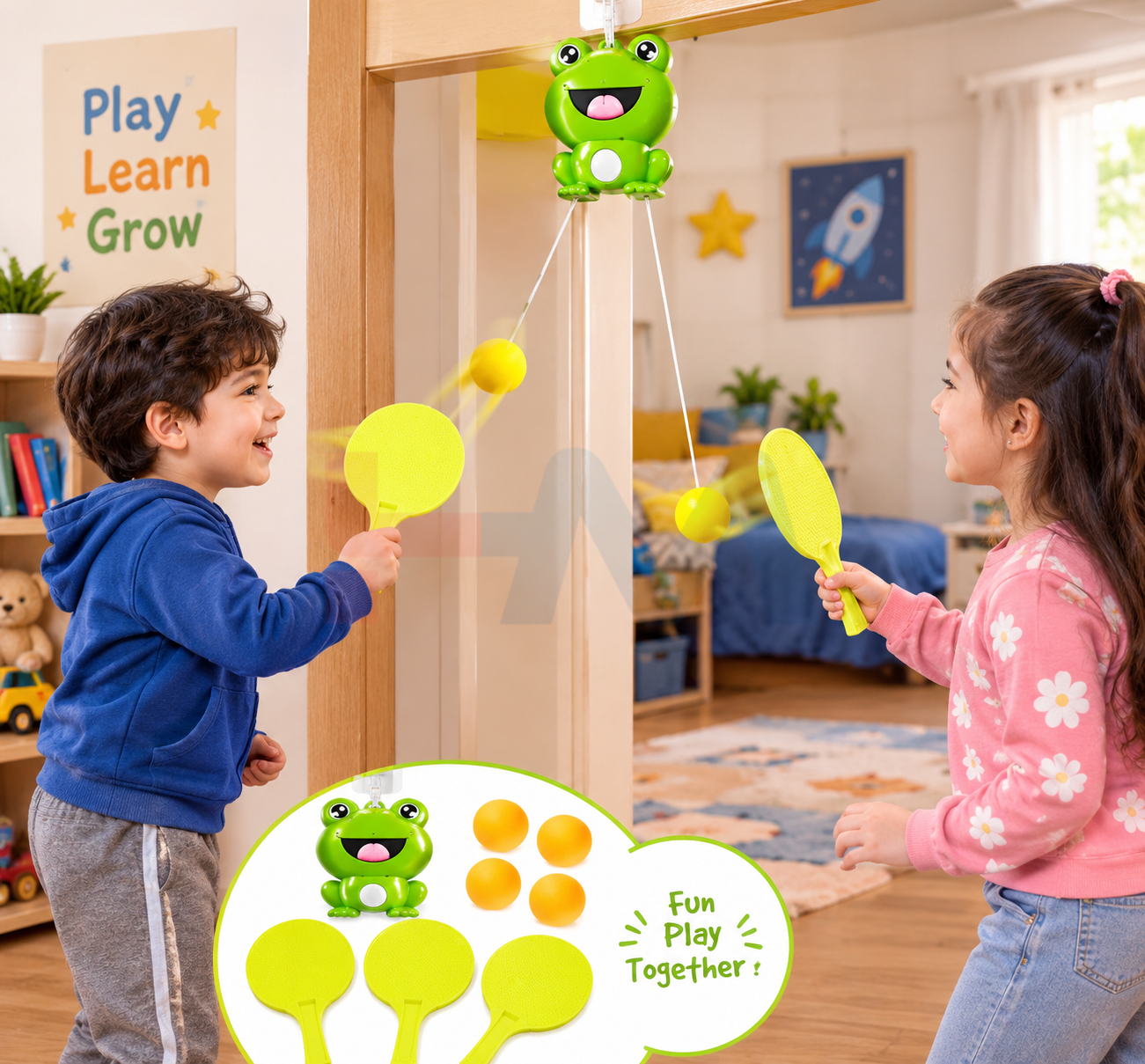 Kids Table Tennis Training Game with Hanging Ball