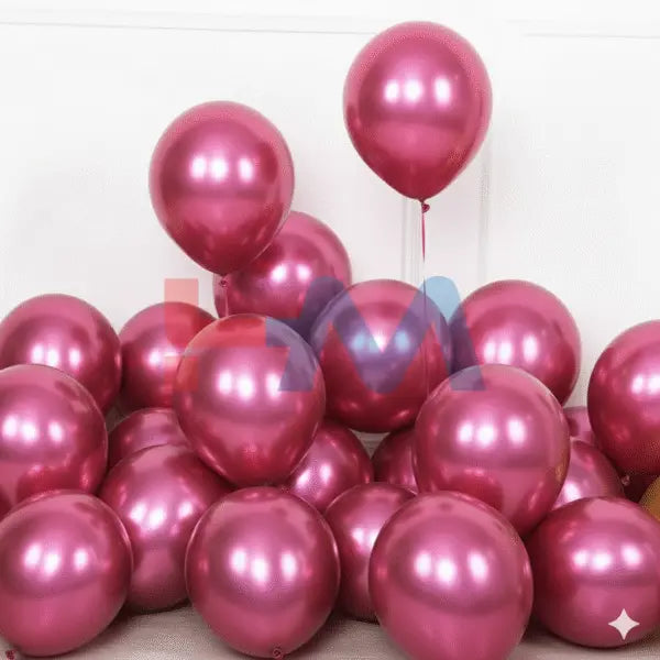 Chrome,Metallic,Shiny Latex Balloons -10" Inch