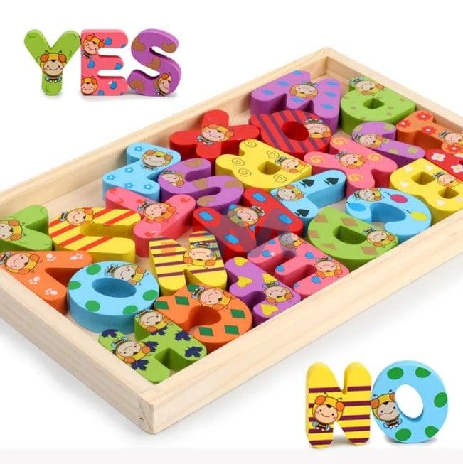 Multicolor Educational Wooden Alphabets