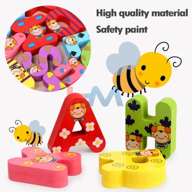 Multicolor Educational Wooden Alphabets
