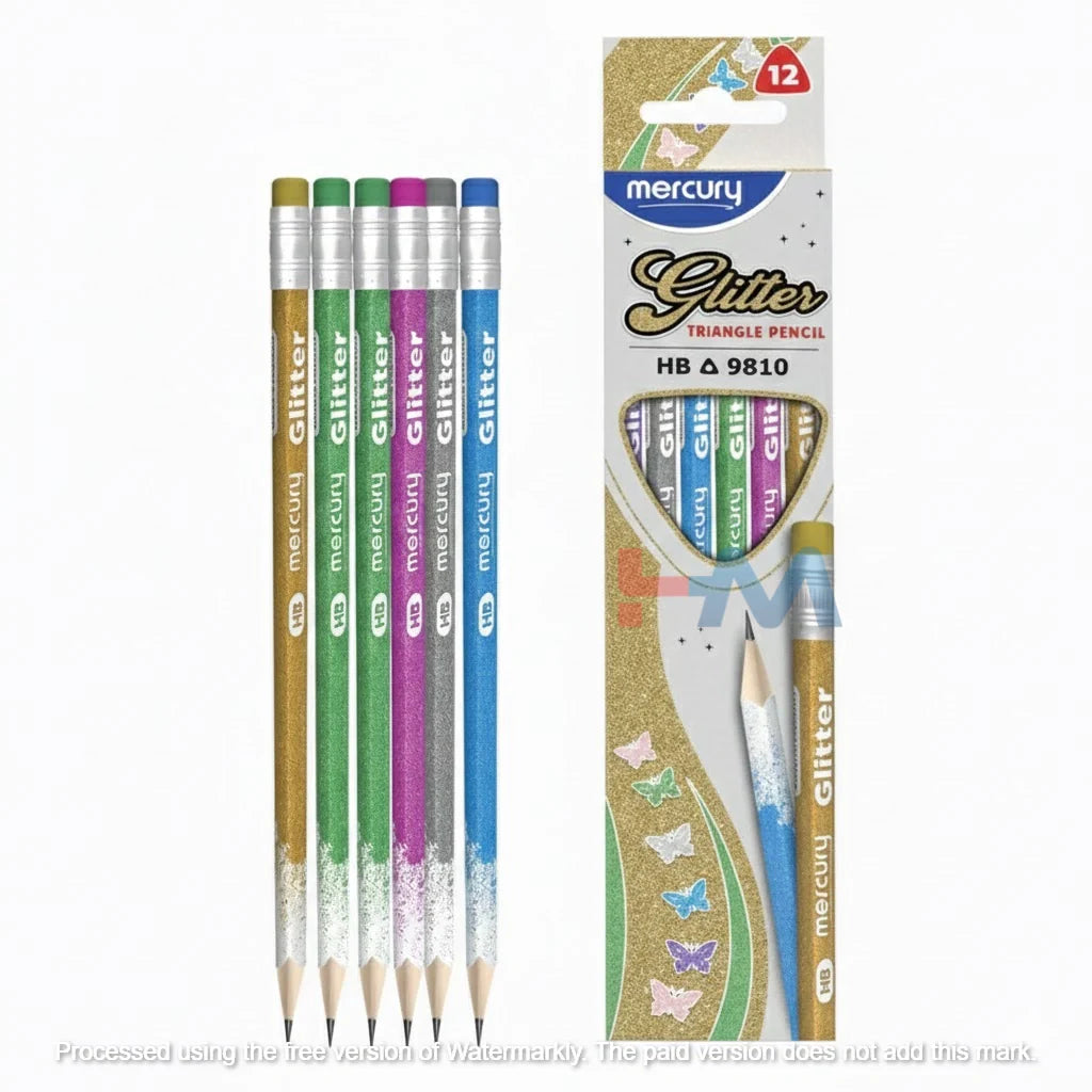 Mercury Glitter Pencil -12Pcs