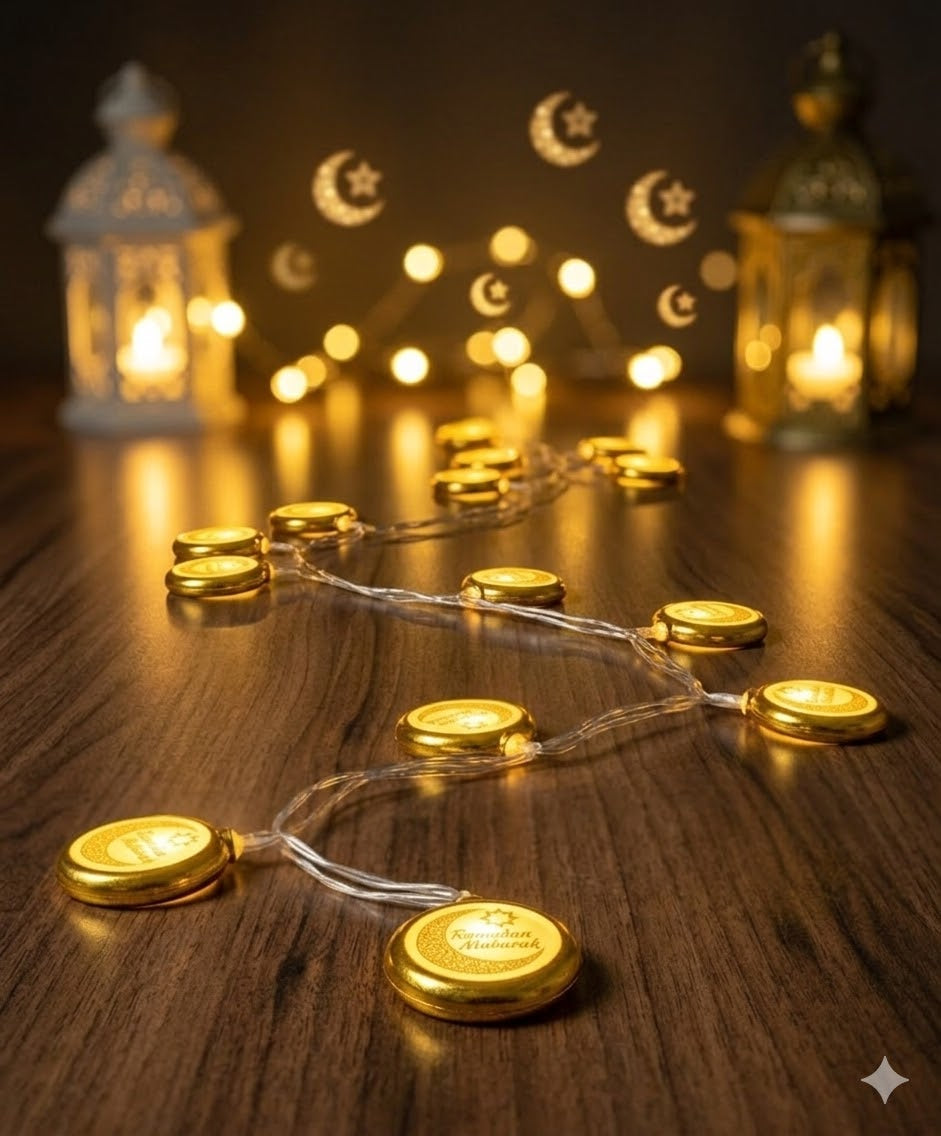 Ramadan Golden Printed FairyLight Decoration
