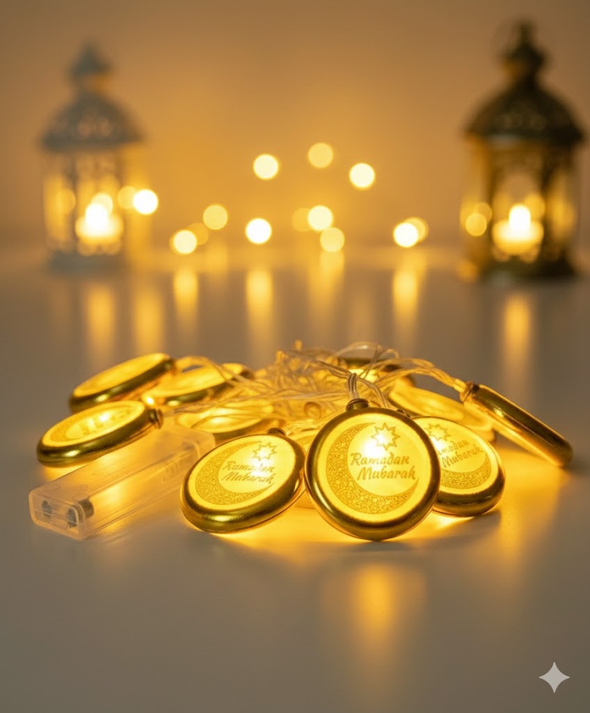 Ramadan Golden Printed FairyLight Decoration