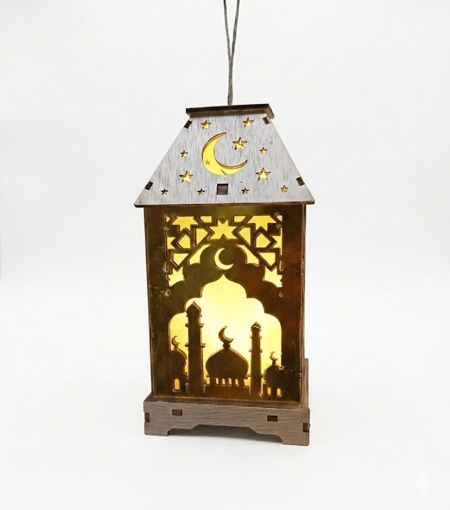 Wooden Light Ramadan Hanging Decoration