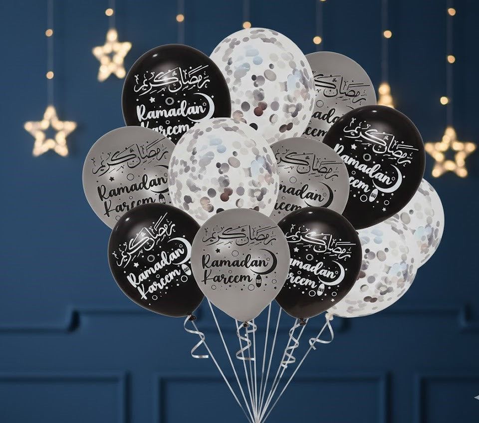 Ramadan Kareem Printed Baloon Set 12 Pcs