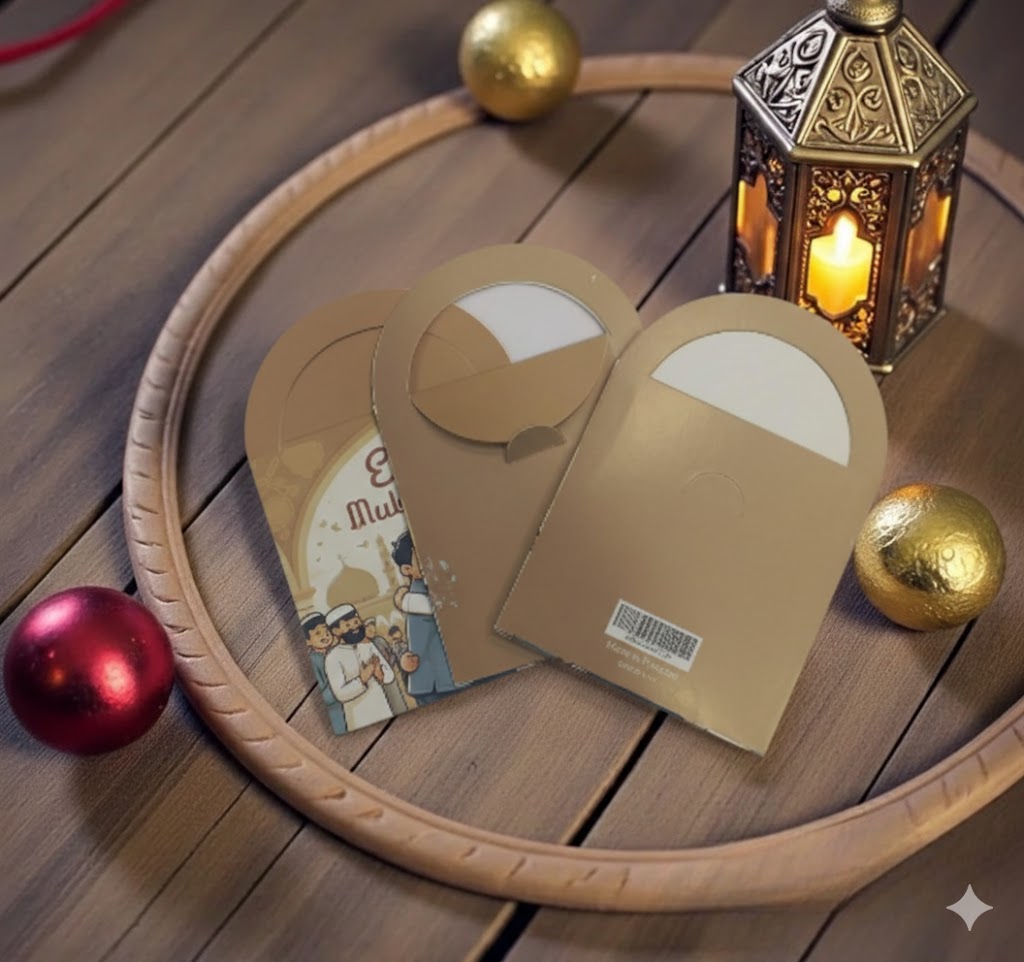 Eid Mubarak Mini Handbag Style Card Envelopes 10 Pcs