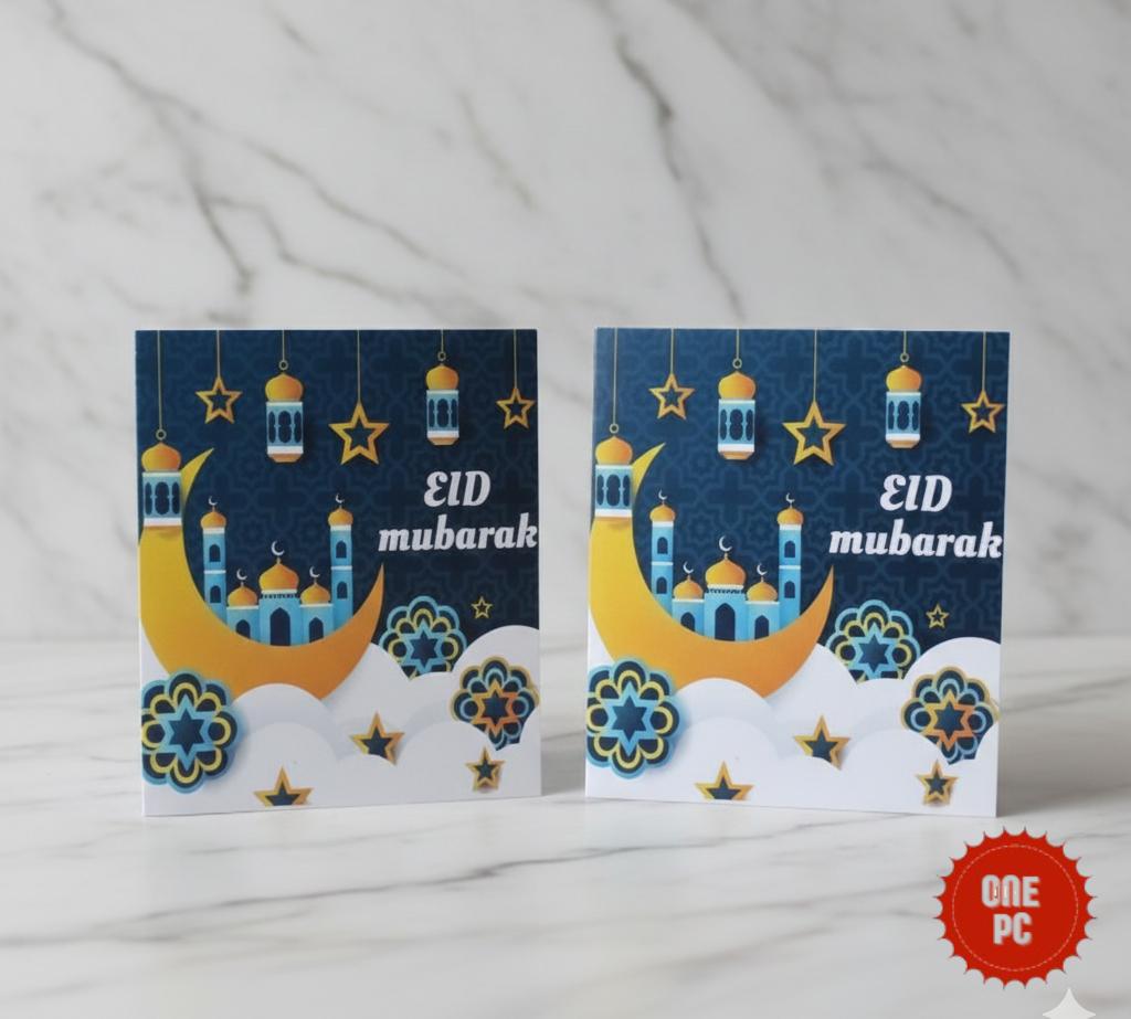 Eid Mubarak Printed Mini Gift Cards 10 PC