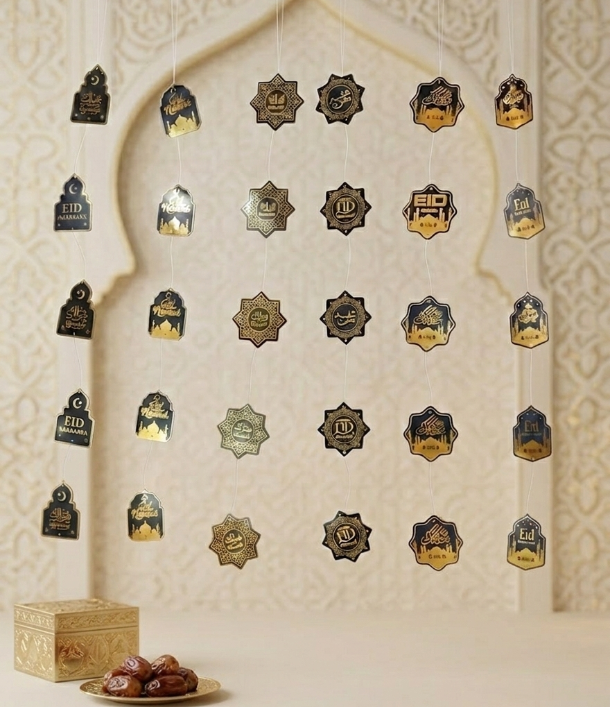 5 Pc Eid Mubarak Hanging For Decoration for 1 PC