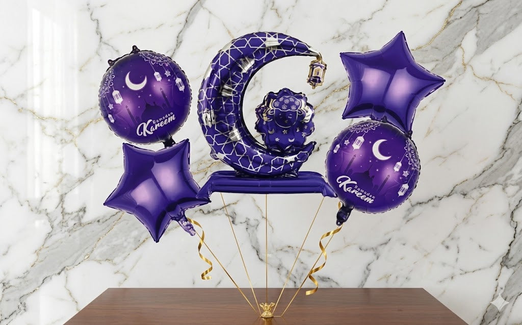 Ramadan Mubarak 5 Pc Foil baloon